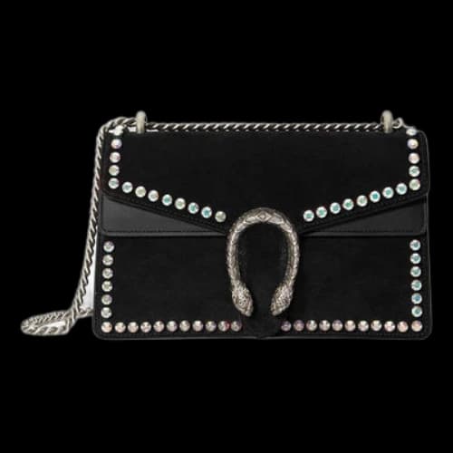 Gucci Dionysus Series Leather Snake Decoration Single Shoulder Bag Black (Women's)