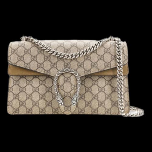 Gucci [Dionysus] Small GG Shoulder Bag Beige/Ebony (Women's)