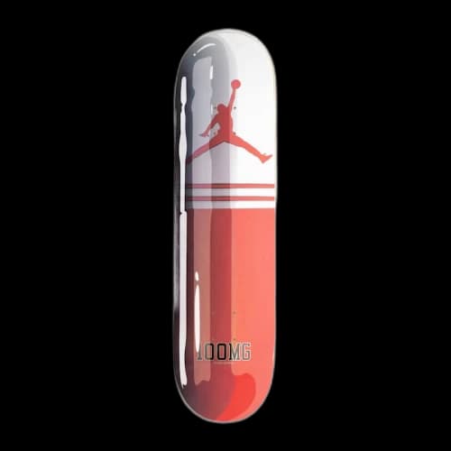 Denial Out Patient Skateboard Deck Red