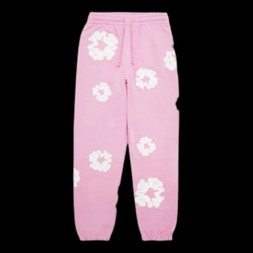 Denim Tears Cotton Wreath Logo Sweatpants 'Pink White'