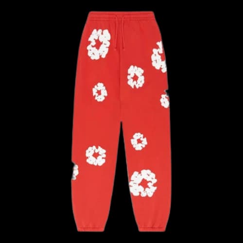 Denim Tears Cotton Wreath Sweatpants 'Red White'