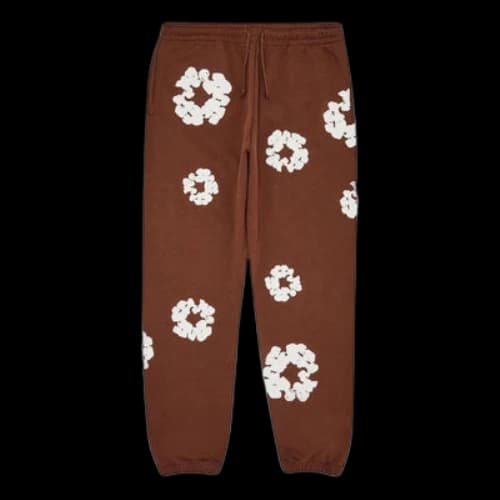 Denim Tears Cotton Wreath Sweatpants 'Brown White'