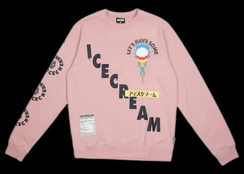 Icecream Ice Cream Lets Get Some Crew Sweater Pink/Mauve