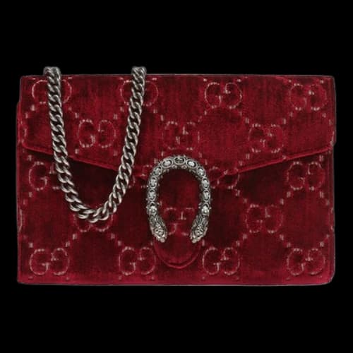 Gucci Dionysus Series Velvet Chain Single Shoulder Bag Red (Women's)