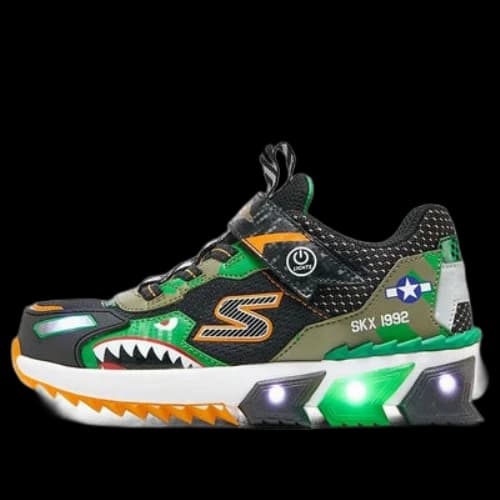 (GS) Skechers Training Shoes 'Black Green'