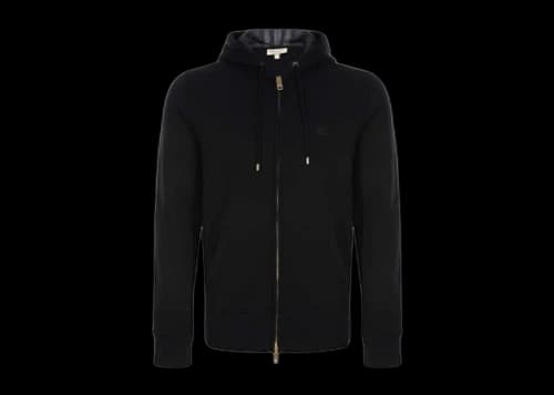 Burberry Clarendon Check Hood Zip Up Hoodie Black/Grey