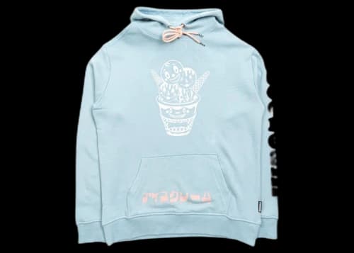 Icecream Ice Cream Bow Tie Hoodie Blue