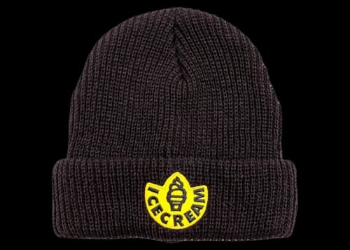 Icecream Ice Cream Rubber Knit Beanie Black