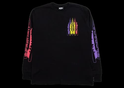 Icecream Ice Cream Crayon Long Sleeve Tee Black