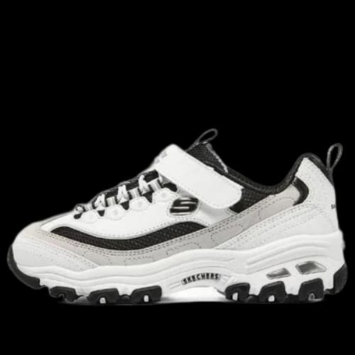 (GS) Skechers Dlites Shoes 'White Beige Black'