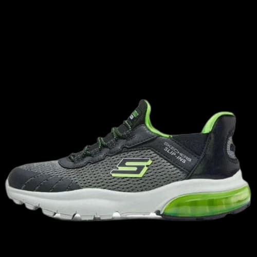 (GS) Skechers Slip-ins Razor Flex Air Sneaker 'Grey Black Green'
