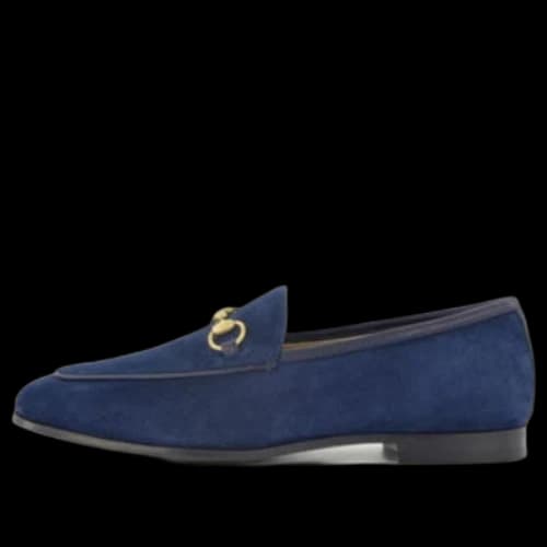 Gucci Jordaan Suede Loafers 'Blue' (Women's)