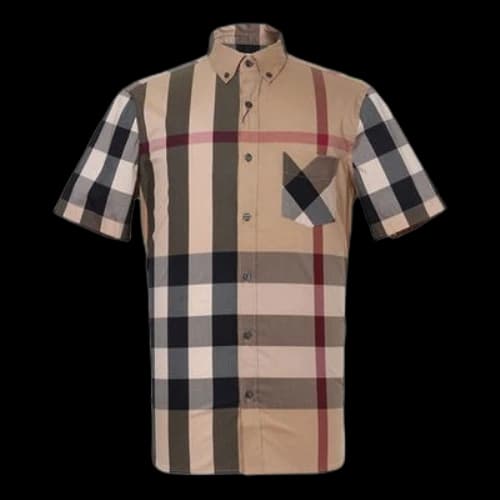 Burberry Short Sleeve Casual Plaid Shirt