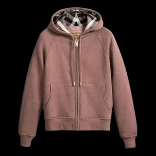 Burberry Zipper hooded Casual Hoodie Rose (Women's)