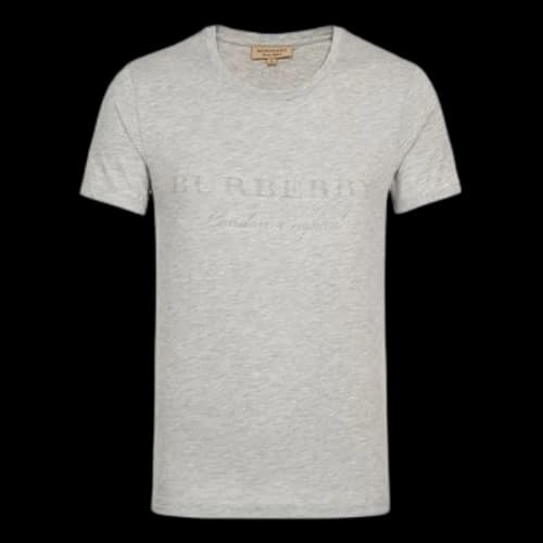 Burberry Logo Printing Round Collar Male Grey