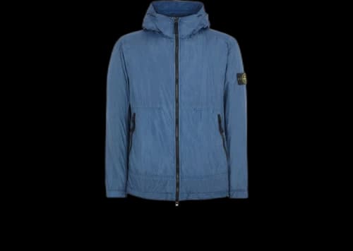 Stone Island 40522 Garment Dyed Crinkle Reps NY Jacket Avio Blue