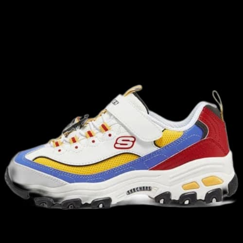 (GS) Skechers D'Lites 'White Red Yellow'
