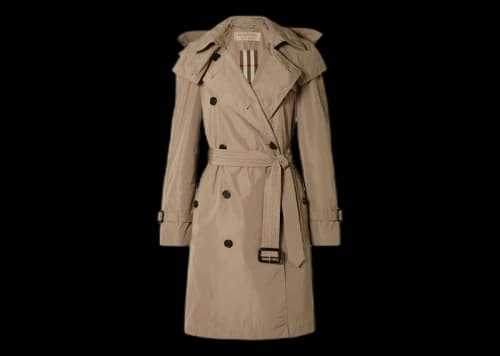 Burberry Women's Amberford Hooded Shell Trench Coat Beige