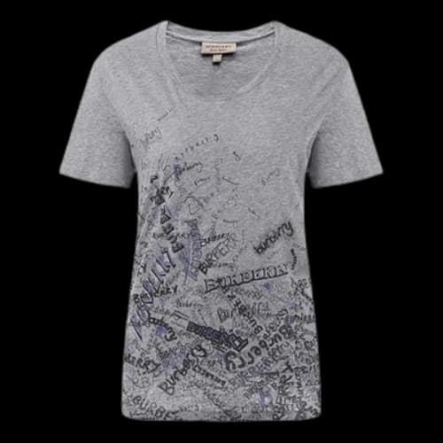 Burberry Cotton Casual Short Sleeve Gray