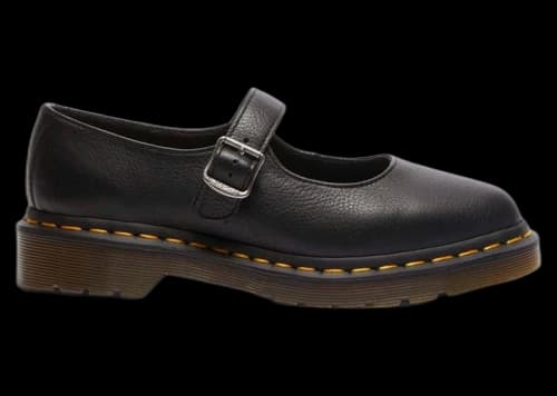 Dr. Martens Elphie Virginia Leather Mary Jane Shoes Black (Women's)