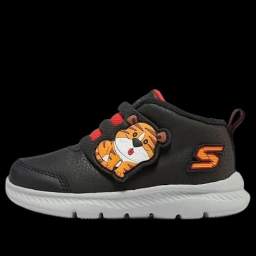(TD) Skechers Tiger Comfy Casual Shoes 'Black Red'
