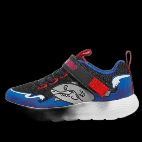 (GS) Skechers Dyna-Lite Shark-Wave Shoes 'Black Blue Red'