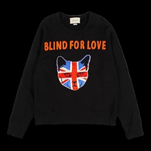 Gucci Embroidery Round-neck Swea Black (Women's)