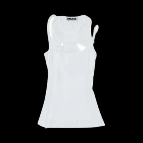 Ottolinger Layered Cut Out Tank Top 'White'