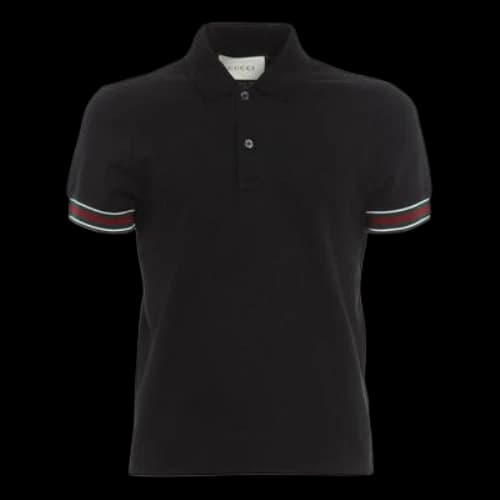 Gucci Webbing Black Polo Shirt