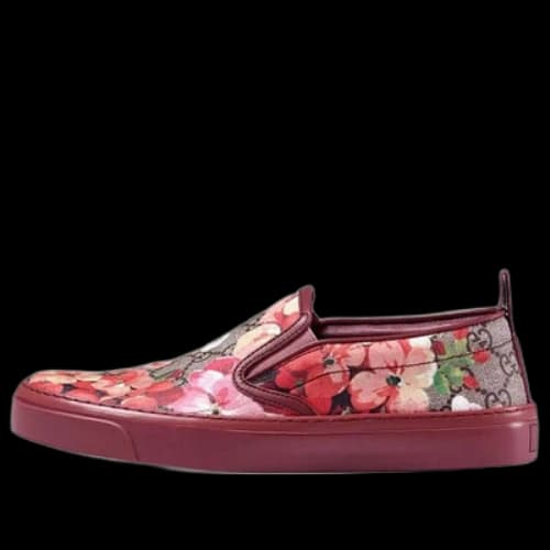 Gucci GG Supreme Monogram Blooms Slip On 'Dry Rose' (Women's)