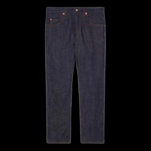 Gucci Tapered Washed Jeans 'Dark Blue Denim'
