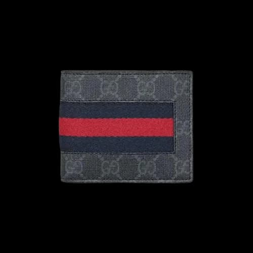 Gucci Bifold Wallet GG Supreme Web 'Black'