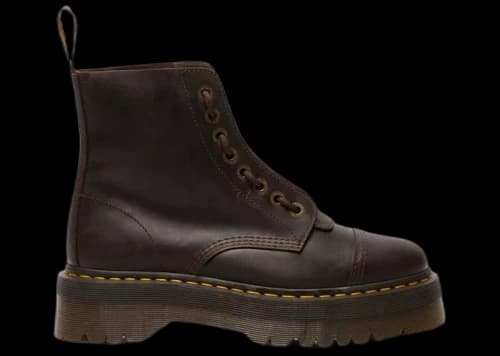 Dr. Martens Sinclair Crazy Horse Leather Platform Lace Up Boot Dark Brown