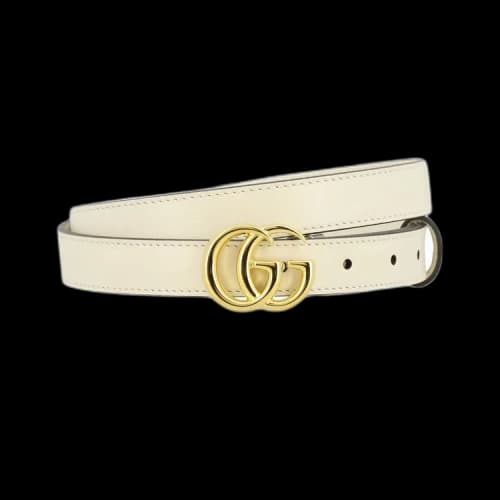 Gucci Plutone Calf Belt 'Mystic White'
