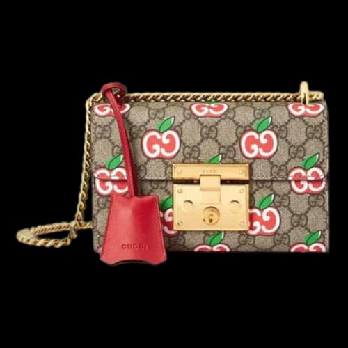 Gucci Padlock Logo Single-Shoulder Bag Small Brown/Red (Women's)
