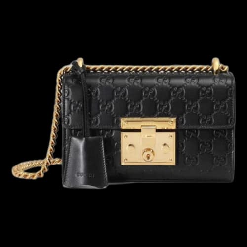 Gucci Padlock Signature Bag 'Black Gold' (Women's)