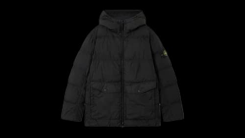 Stone Island Crinkle Reps Ny Recycled Nylon 4100011 Jacket Black