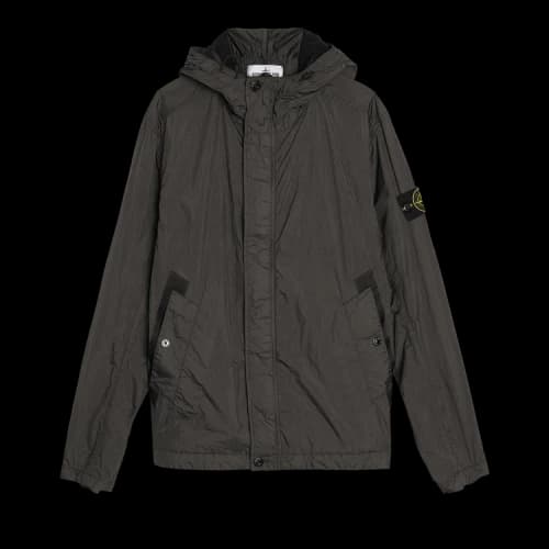 Stone Island Light Recycled Nylon Hooded Jacket 'Charcoal'