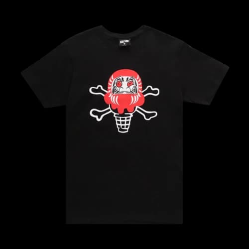 Icecream Daruma Tee 'Black'