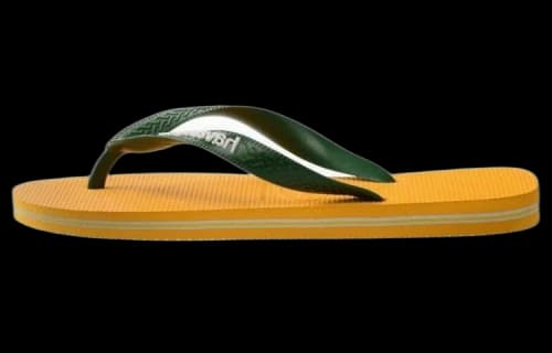 Havaianas Brazil Logo Quiet Flip Flops Unisex Yellow