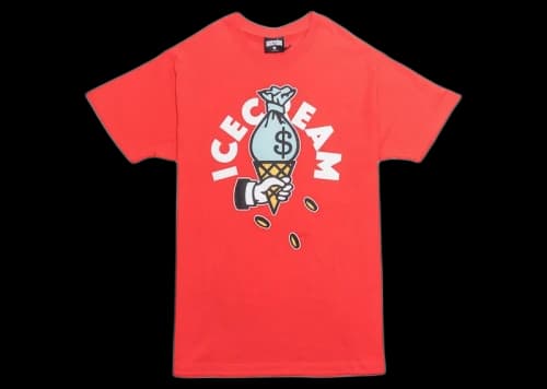 Icecream Ice Cream Cash Rules Tee Red