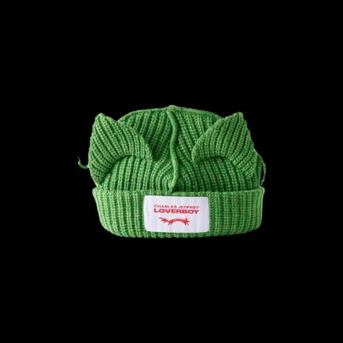 Charles Jeffrey Loverboy Chunky Ears Beanie 'Green'