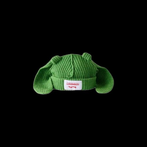 Charles Jeffrey Loverboy Chunky Rabbit Beanie 'Green'