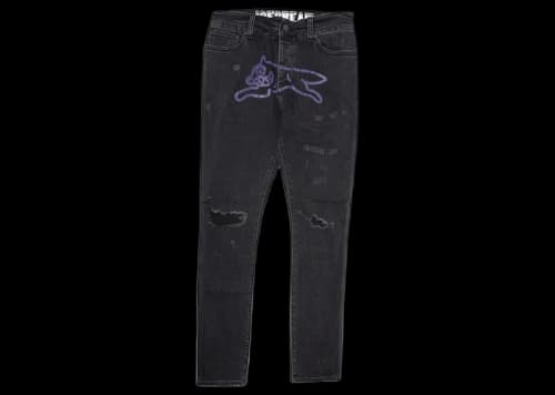 Icecream Ice Cream Chocolate Dog Jeans Black