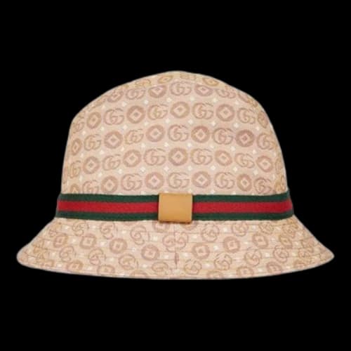 (PS) Gucci GG Canvas Fedora With Web 'Beige Ebony'