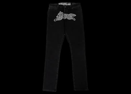 Icecream Ice Cream Reflective Jeans Black