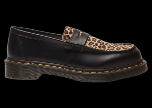 Dr. Martens Penton Smooth Leather Loafer Black Light Tan Leopard