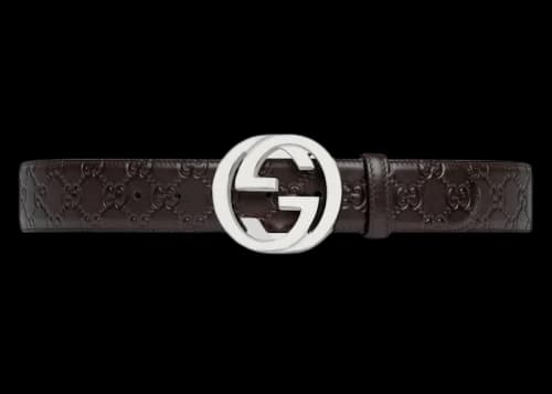 Gucci Signature Leather Belt Brown