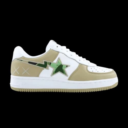 Kaws x Bapesta FS-001 Low 'Beige White Camo Green'