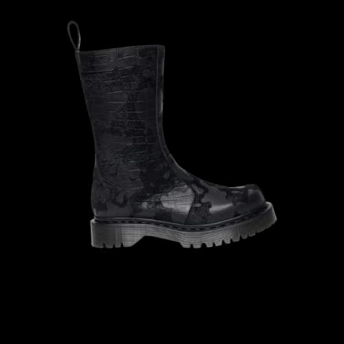 Dr. Martens Regena Emboss Hair On Boot 'Black Croc'